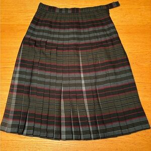Vintage Highland Queen Reversible Wool Pleated Skirt